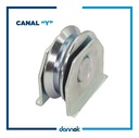 RUEDA PORTON CORREDIZO 70mm CANAL "Y" C/ SOP CHAPA DANNOK x 2u.
