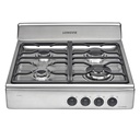 ANAFE A GAS 4 HORNALLAS INOX. DOBLE CORONA ALTA EFIC. x1u.