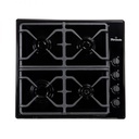 ANAFE A GAS CUATRO HORNALLAS DURPOX NEGRO LINEA TOPE DE GAMA