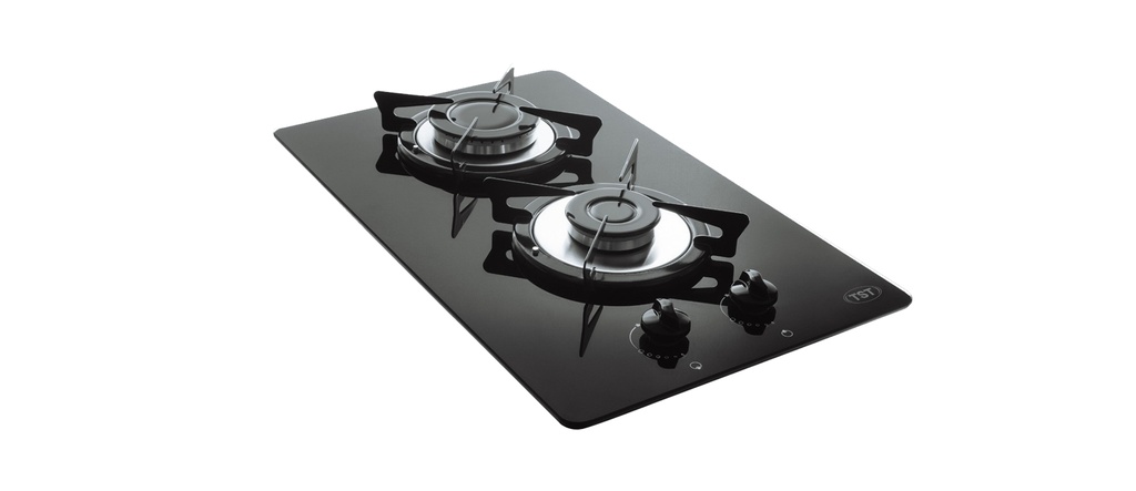 ANAFE SPEZIA 2 HORNALLAS A GAS VIDRIO NEGRO  x1u.