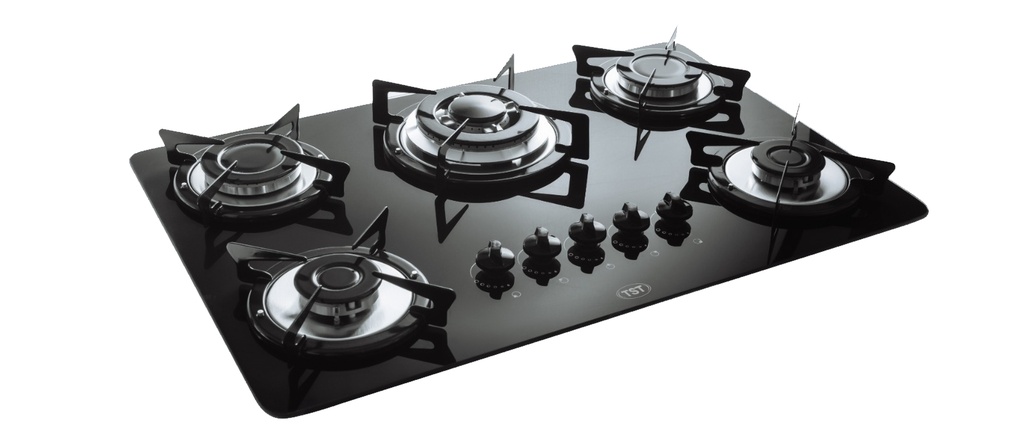 ANAFE SPEZIA 5 HORNALLAS A GAS VIDRIO NEGRO  x1u.