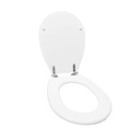 ASIENTO PLUS HERRAJE ACERO INOX BLANCO