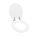 ASIENTO TAURO HERRAJE ACERO INOX BLANCO