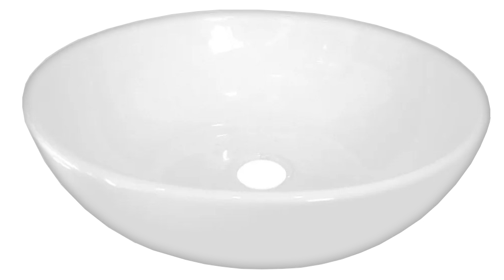 BACHA DE APOYO AGUS BLANCA (DIÁMETRO 34 CM - ALTO 11 CM)