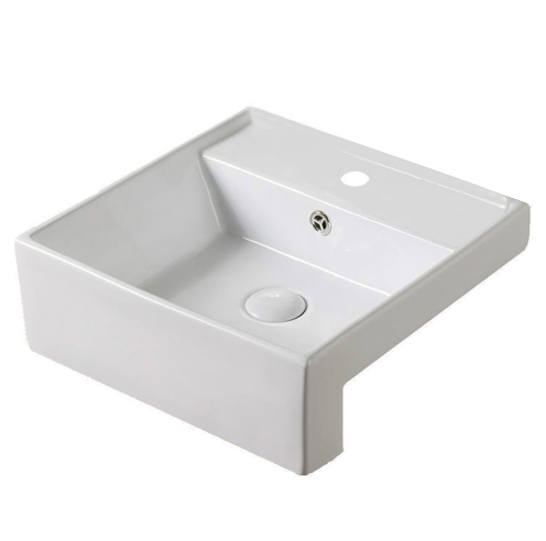 BACHA DE PORCELANA DE EMPOTRAR (con 1 AGUJERO) 410x410x150 mm