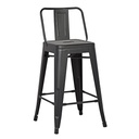 BANQUETA TOLIX ESTILO INDUSTRIAL COLOR NEGRO