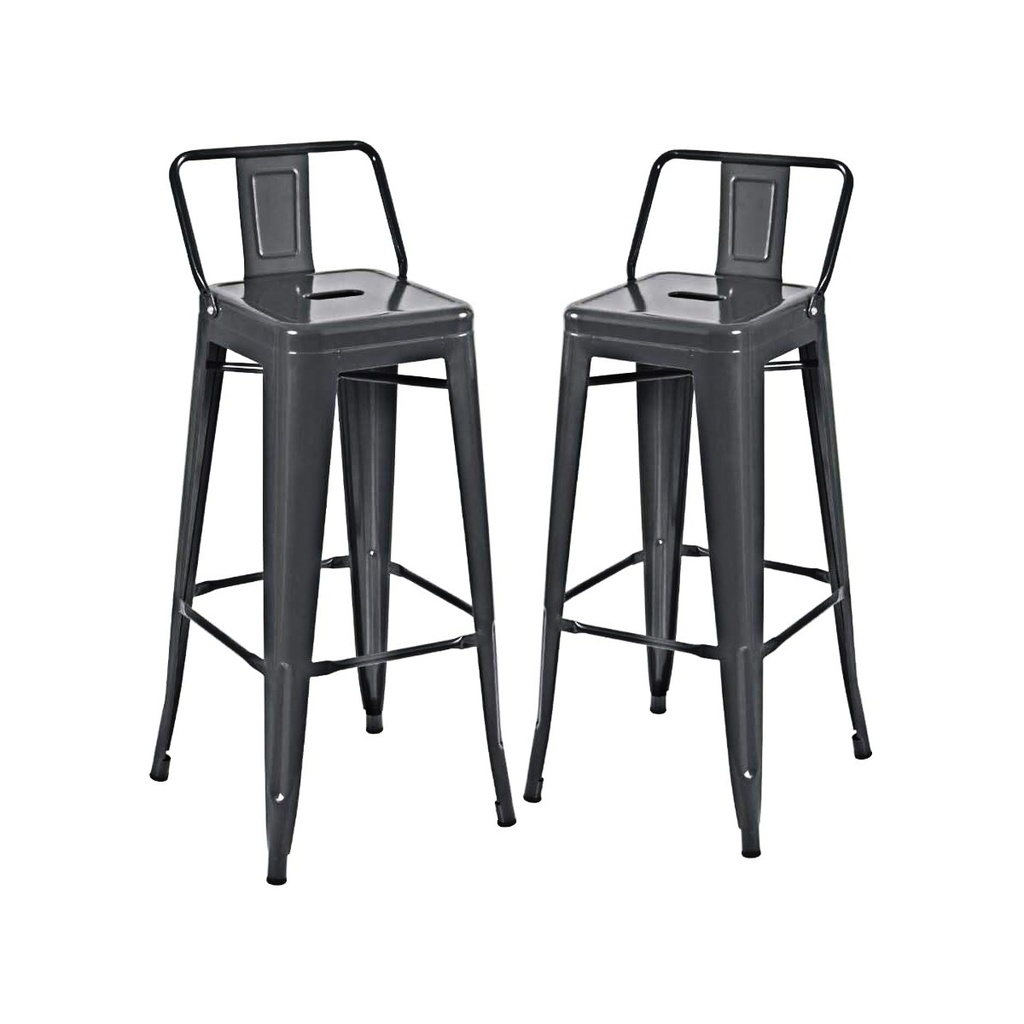 BANQUETA TOLIX ESTILO INDUSTRIAL COLOR NEGRO COMBO X 2u.