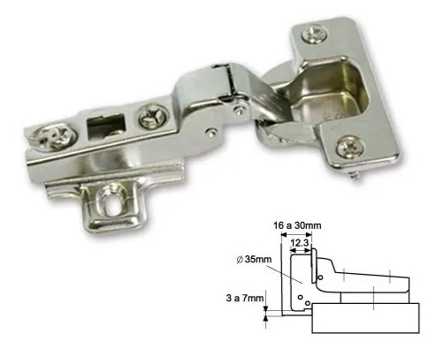BISAGRA CAZO. 35mm CODO 18 PUSH OPEN DUCASSE x1u.