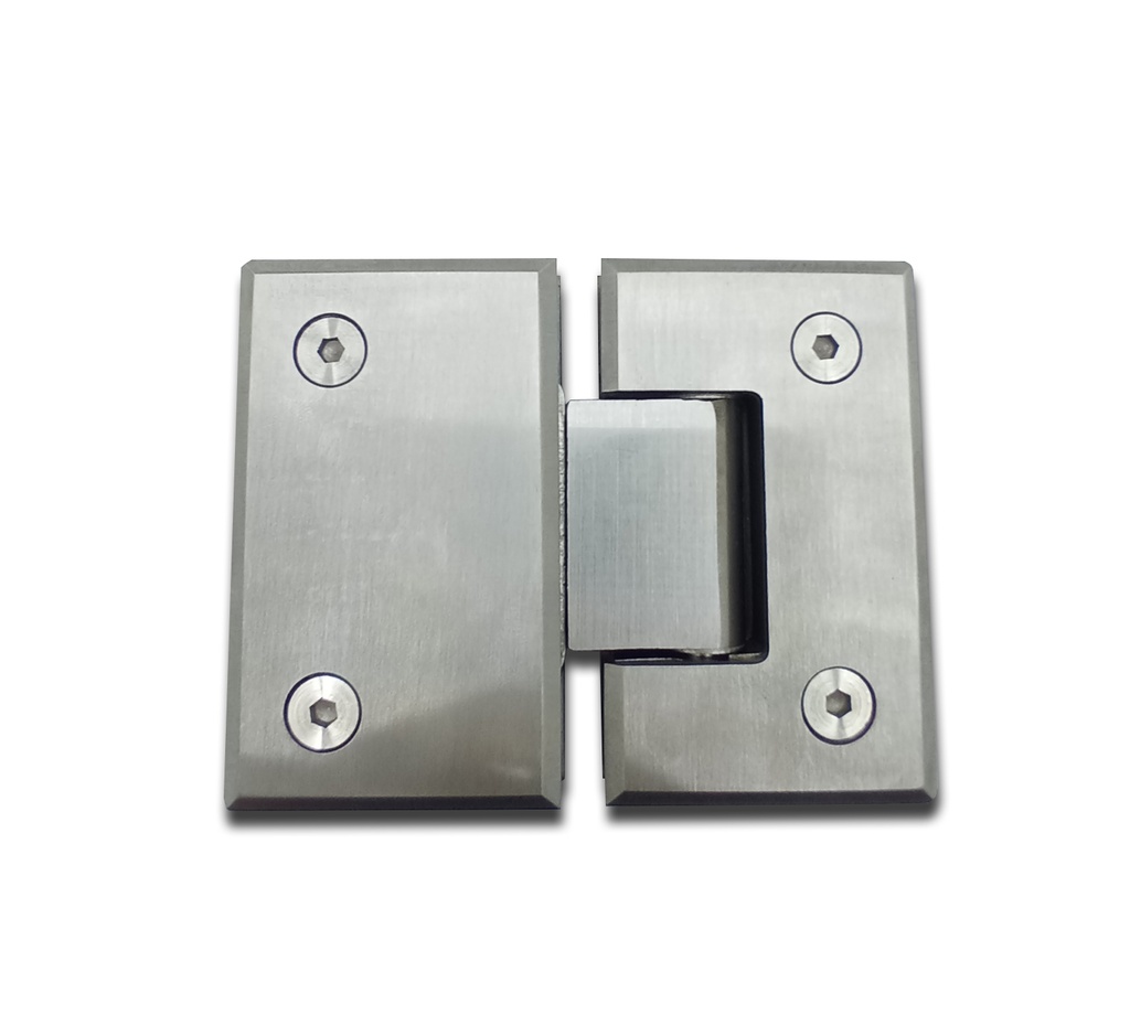 BISAGRA PARA MAMPARA DE VIDRIO A. INOX. (VIDRIO-VIDRIO) x1u.