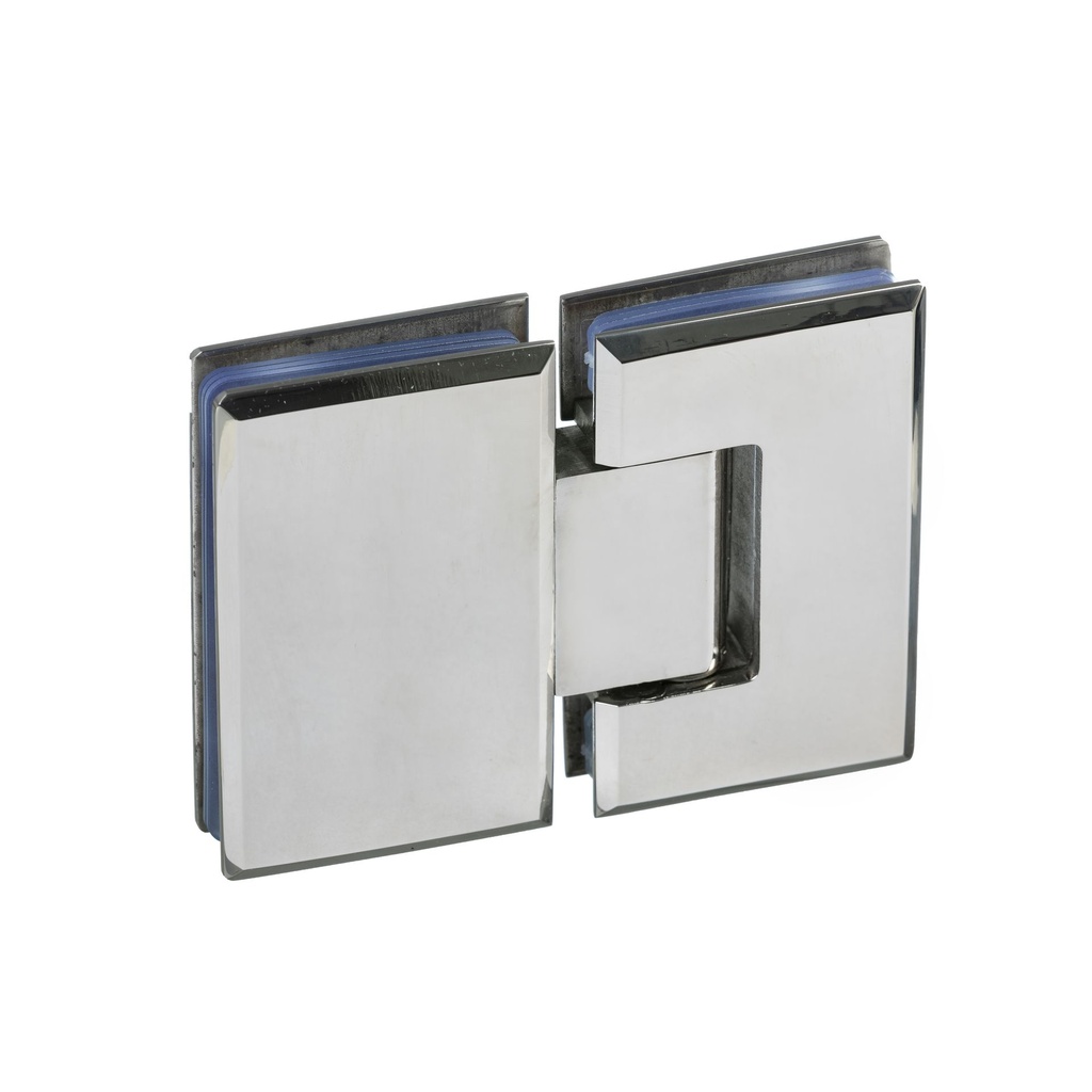 BISAGRA PARA MAMPARA DE VIDRIO CROMADO (VIDRIO-VIDRIO)