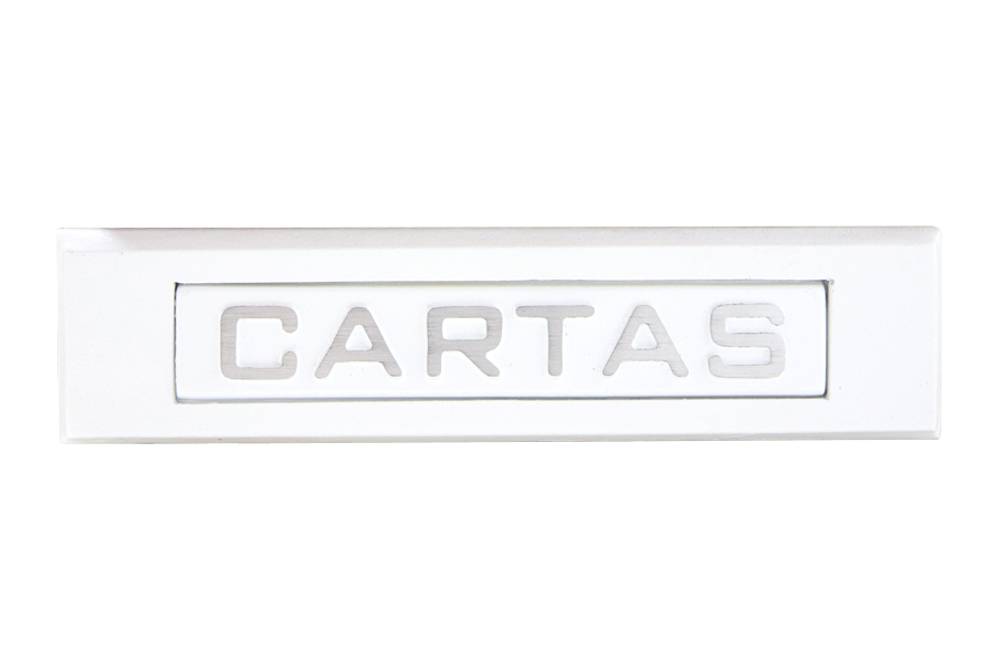 BOCA DE BUZON HORIZONTAL C/CONTRAMARCO BLANCA x1u