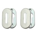 BOCALLAVE UNIVERSAL ANGOSTO VERTICAL ACERO INOX. PACK X 2u.