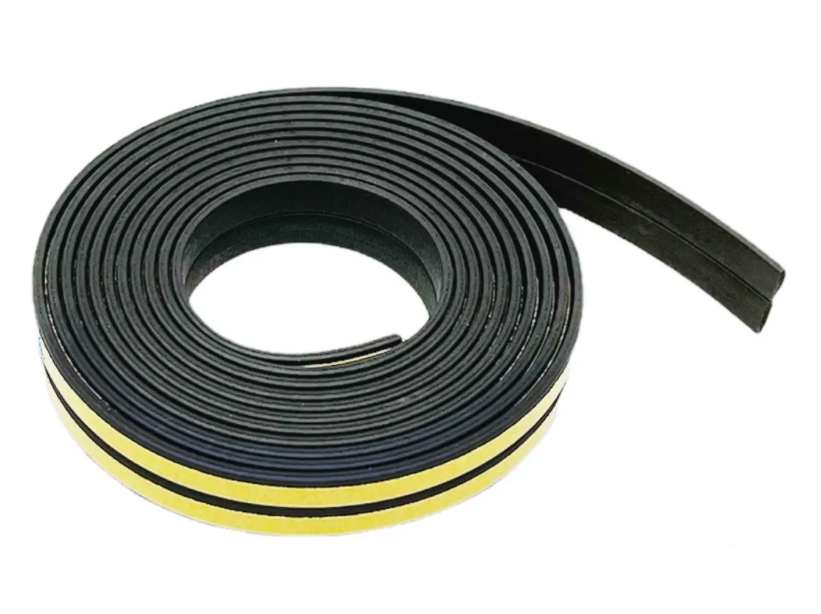 BURLETE AUTOADHESIVO MODELO "I" GOMA  5,2 mts NEGRO