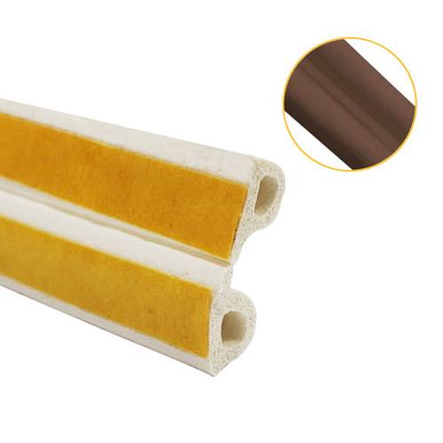 BURLETE AUTOADHESIVO MODELO "P" GOMA 5,2 mts MARRON