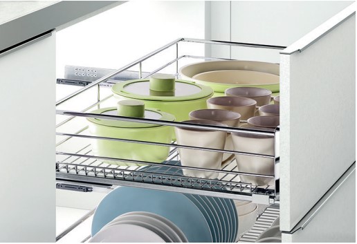 CANASTO BAJO MESADA FRENTE CORREDERA TELESCOPICA 600mm