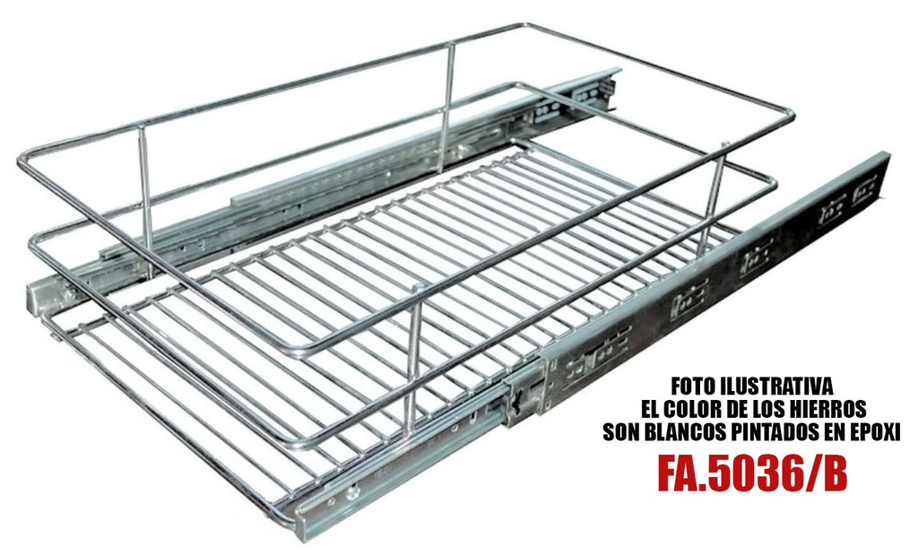 CANASTO EXTRAIBLE 1 NIVEL TELESCOPICO CROMO 5036/B