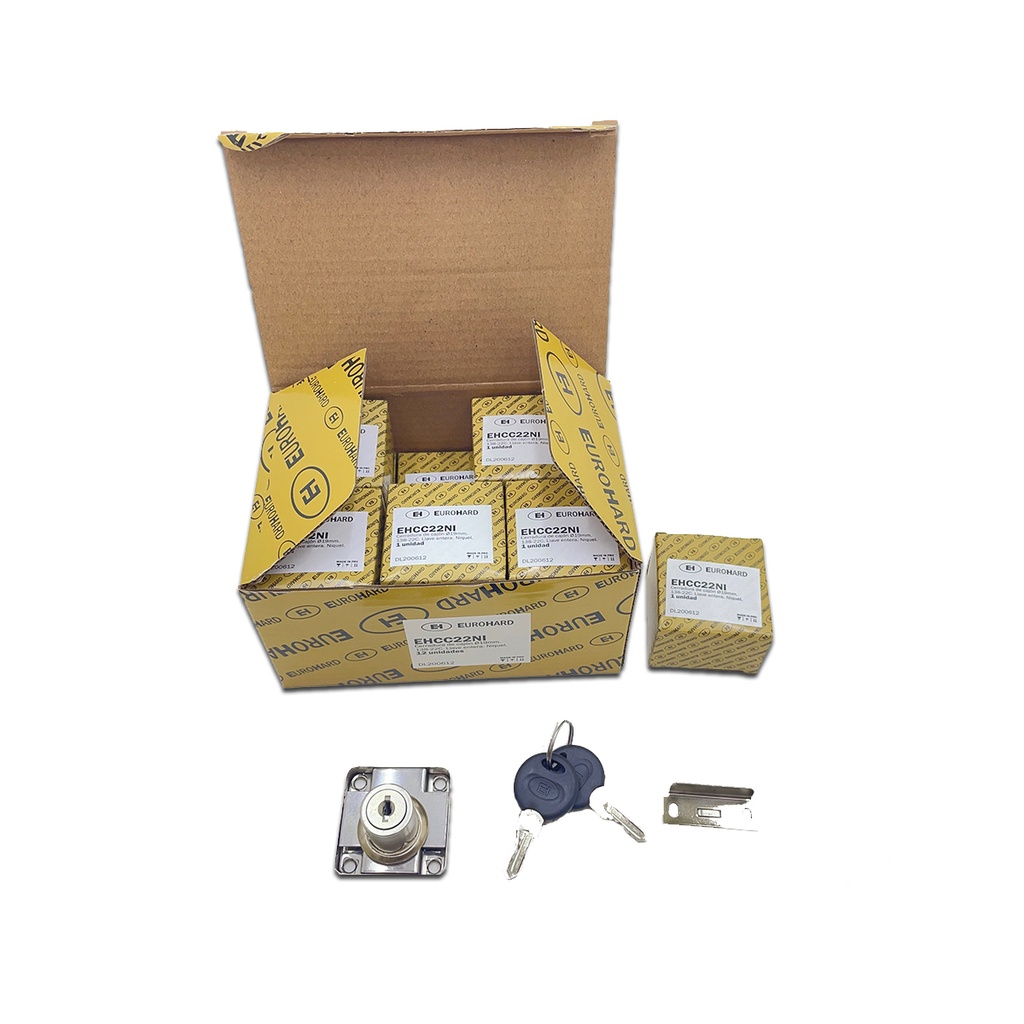 CERRADURA DE CAJON D19 138-22C NIQUEL CAJA POR 12u