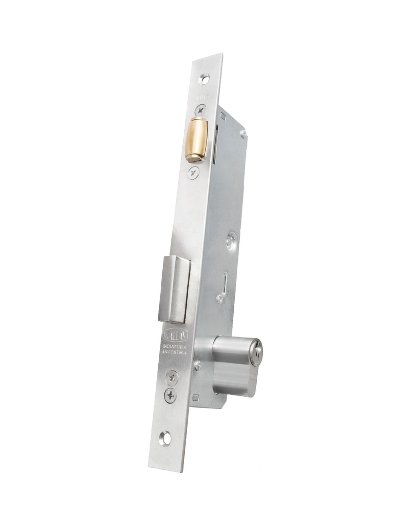CERRADURA KALLAY 2003 VAIVEN P/ALUM BLANCA INOX. S/CILINDRO