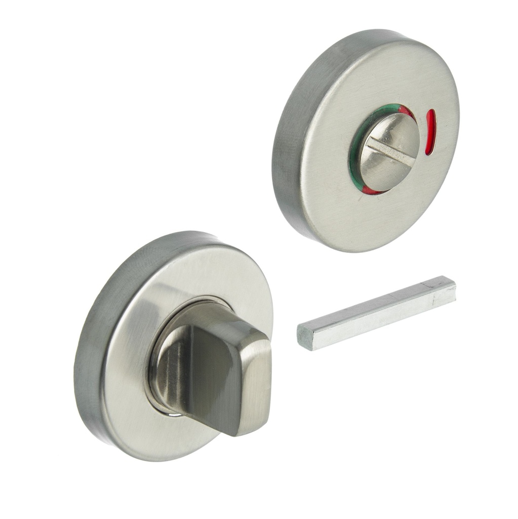 CERROJO LLAVIN P/BAÑO ACERO INOX. ABIERTO-CERRADO