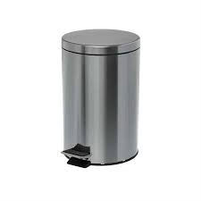 CESTO ACERO INOXIDABLE REDONDO C/PEDAL 12 LTS.