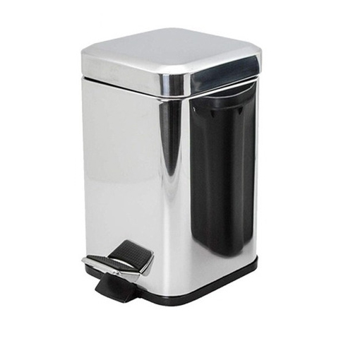 CESTO PEDAL ACERO CUADRADO 12LTS