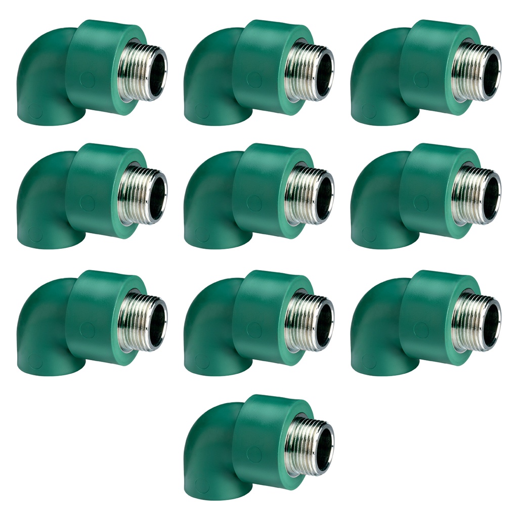 CODO FUSION R. METALICA MACHO 90º 20mm X 1/2" PACK X 10u.