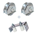 COMBO RUEDA PORTON 60mm C/SOP X2 + ESTABILIZADOR DANNOK