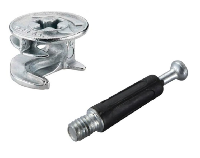 CONECTOR OCULTO PLACA 18mm CON PERNO DE ROSCA DIRECTA x2000u