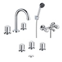 CONVENC. VIVA CROMO SET DE BAÑO (LAVATORIO, BIDET Y DUCHA EXT.)