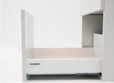 CORREDERA OCULTA 450mm C/LAT BLANCO C/SOP. 84MM