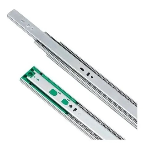 CORREDERA TELES. CIERRE SUAVE + PUSH OPEN  45cm ZINCADA