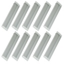 CUBETA ALUMINIO RECTANGULAR 160x36mm PACK X 10u.