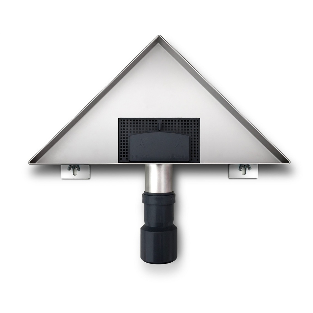 DESAGUE TRIANGULAR CERAMIC 250mm ACERO INOXIDABLE