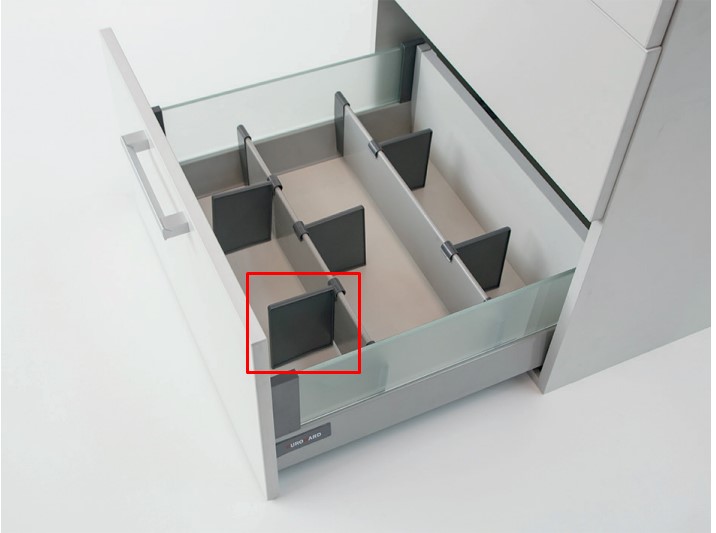 DIVISOR PLASTICO GRIS