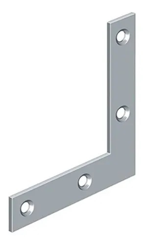 ESCUADRA PLANA 1000 CROM. ACERO 1.60 mm. 65 x 10mm