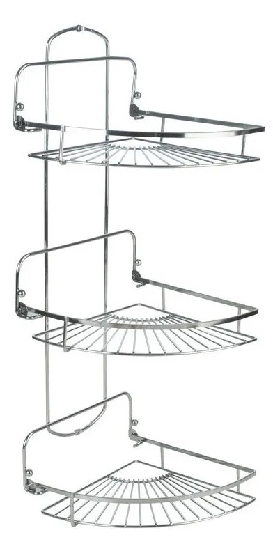 ESQUINERO ACERO CROMADO 3 ESTANTES