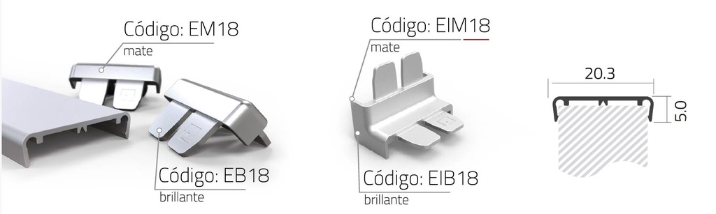 ESQUINERO MATE INTERNO PARA EURO18 EIM18