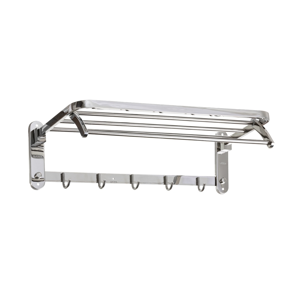 EST. TOALLERO REFORZADO RECTO 5 GANCHOS 600x220x170mm