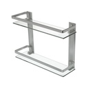 ESTANTE DE VIDRIO DOBLE 385x125x275mm x1u.