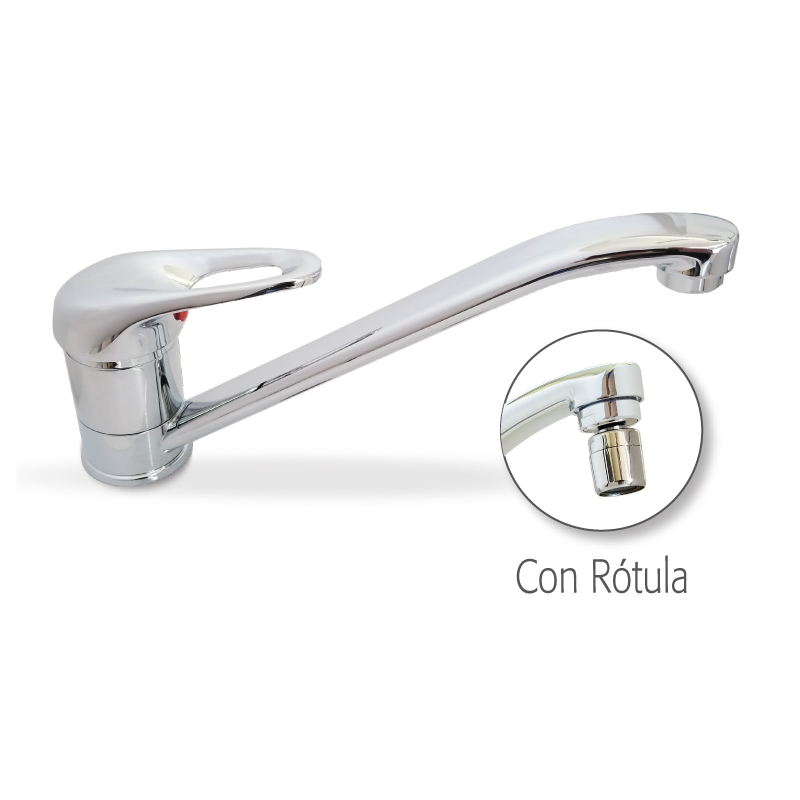 GRIFERIA COCINA ALHUE MONOCOMANDO  SOBREMESADA C/ROTULA