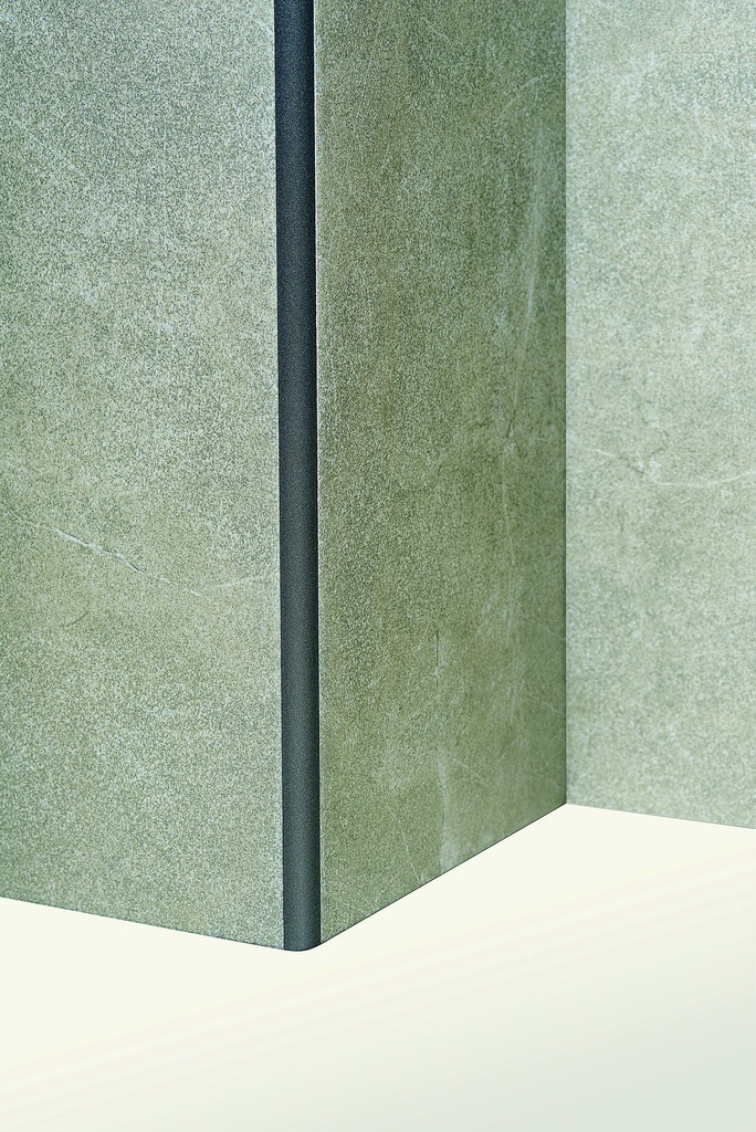 GUARDACANTO BULLNOSE 10mm x 2.5m ALUMINIO CONCRETO TEXTURADO