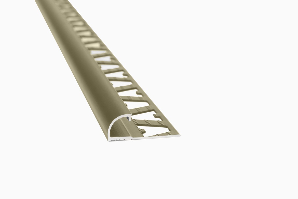 GUARDACANTO BULLNOSE 10mm x 2.5m ALUMINIO OLIVO