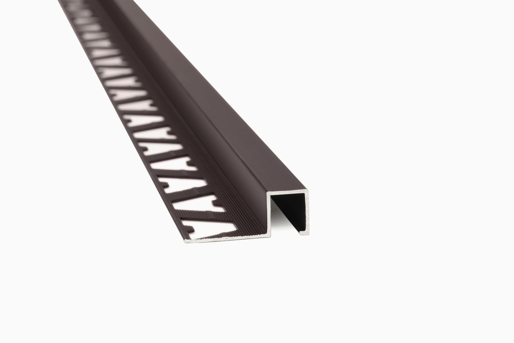 GUARDACANTO QUADRA 10mm x 2.5m ALUMINIO CAFE
