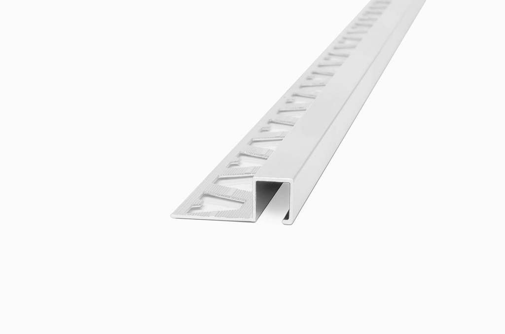 GUARDACANTO QUADRA 10mm x 2.5m ALUMINIO CROMO BRILLANTE