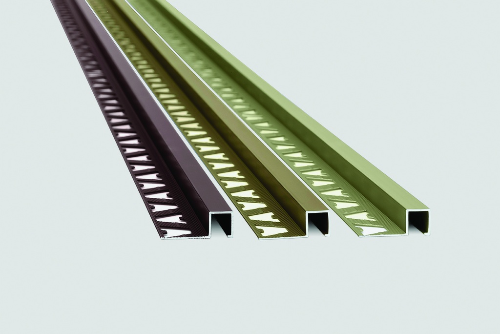 GUARDACANTO QUADRA 10mm x 2.5m ALUMINIO CROMO MATE