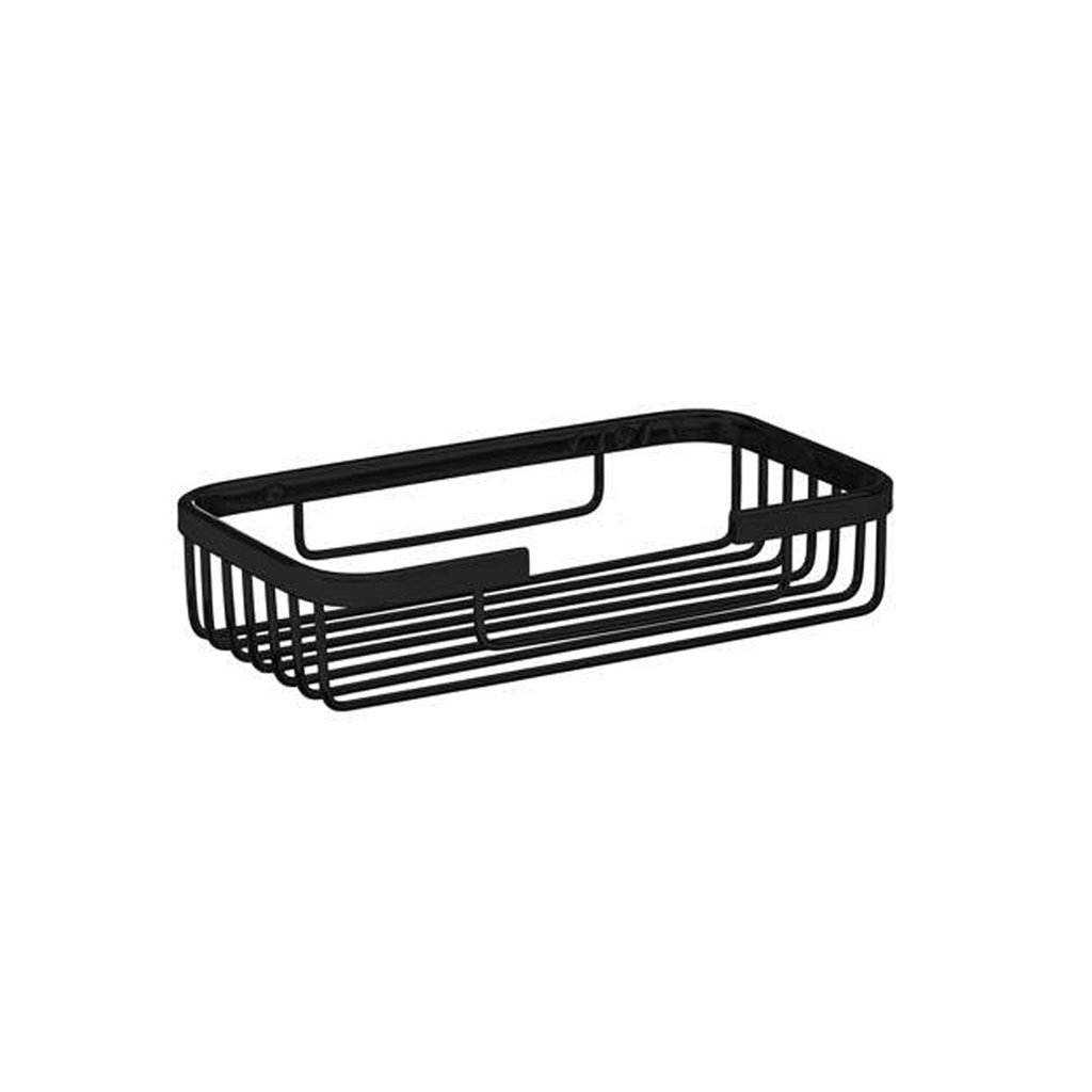 JABONERA REJILLA RECTANGULAR NEGRO 130x90x35mm
