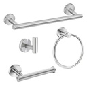 KIT 4 PIEZAS PARA BAÑO ACERO INOXIDABLE DANNOK