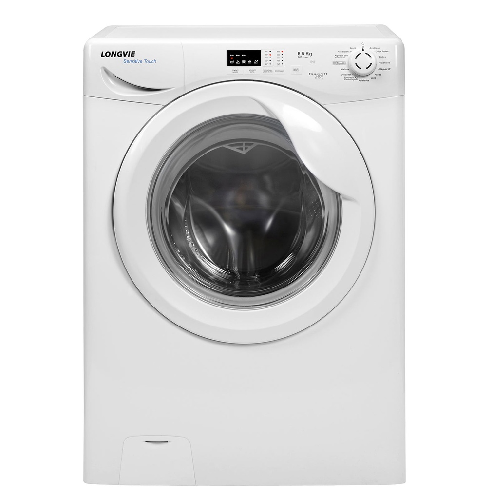 LAVARROPA AUTOMATICO 6,5 Kg. 800 rpm-BLANCO