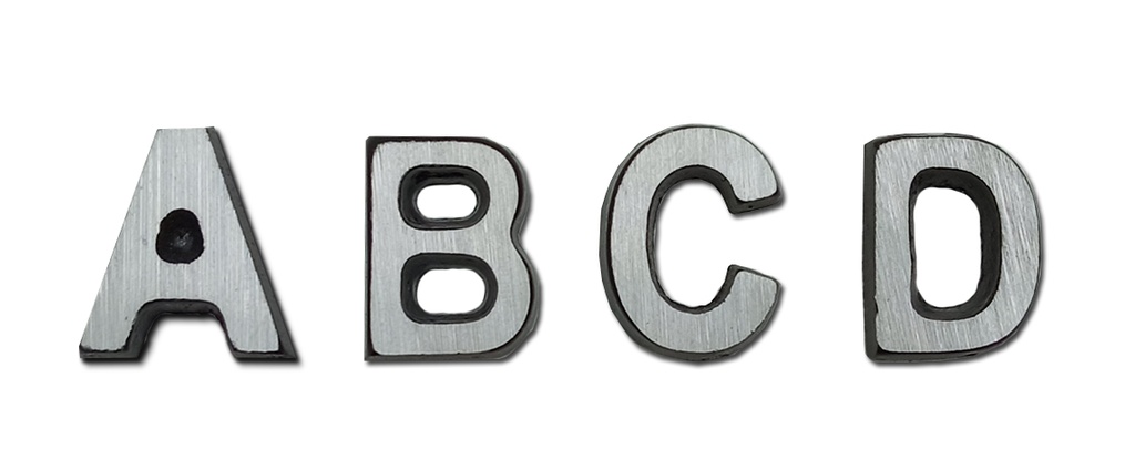 LETRA RECTA MINI "C" x1u.