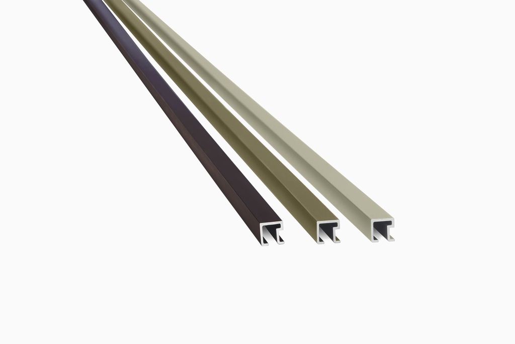 LISTELLO CUADRADO 9mm x 2.45m ALUMINIO ORO MATE